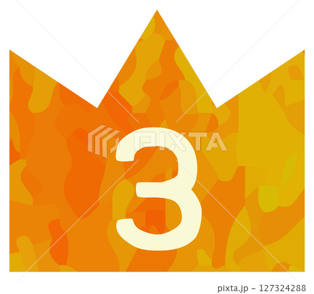シンプルな三位の冠 イラスト ベクター素材 127324288
