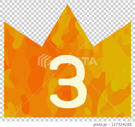 Simple third place crown illustration vector material 127324288