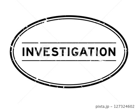 Grunge black investigation word oval rubber seal stamp on white background Grunge black investigation word oval rubber seal stamp on white background 127324602