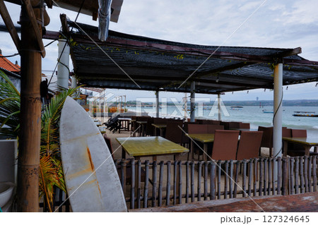 Coastal cliff view with ocean in Bali Coastal cliff view with ocean in Bali 127324645