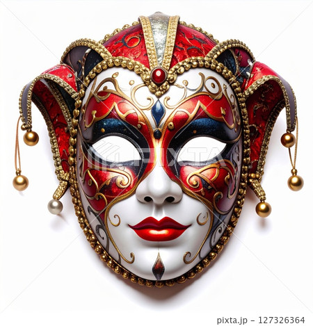 Ornate Red And Gold Venetian Carnival Mask Ornate Red And Gold Venetian Carnival Mask 127326364