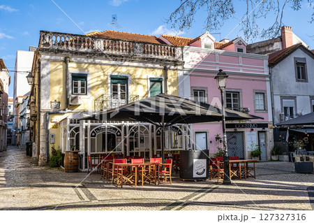 Setubal, Portugal - Feb 28, 2025: Largo Dr. Francisco Soveral square in Setubal, Portugal 127327316