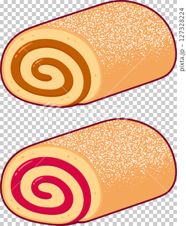 Brazo de reina cake roll vector illustration 127328224