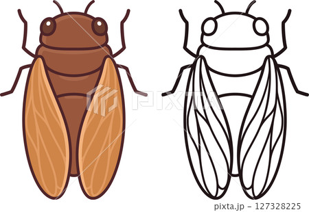 Cartoon cicada illustration 127328225