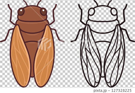 Cartoon cicada illustration 127328225