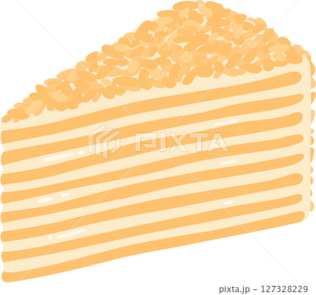 Mille-feuille Napoleon cake slice Mille-feuille Napoleon cake slice 127328229