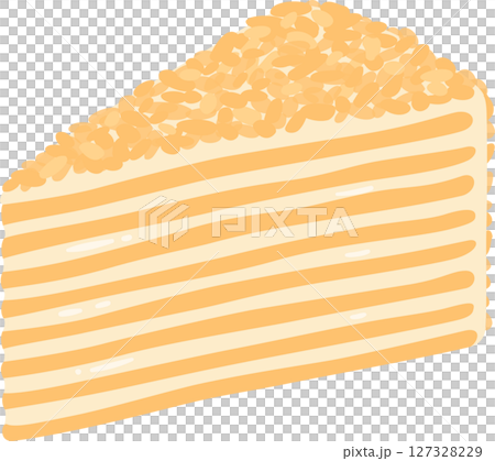 Mille-feuille Napoleon cake slice 127328229