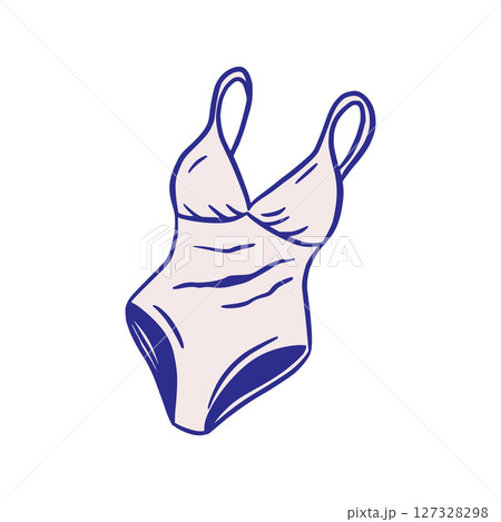 Swimsuit Hand Drawn Minimalist Illustration Beach Summer Sketch Whimsical Doodle Illustration Swimsuit Hand Drawn Minimalist Illustration Beach Summer Sketch Whimsical Doodle Illustration 127328298