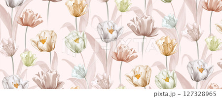 Whimsical Floral Design Series for Aesthetic Projects 127328965