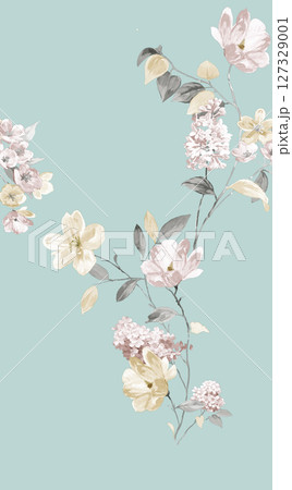 Whimsical Floral Design Series for Aesthetic Projects 127329001