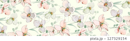 Artistic Flower Print Set for Creative Design 127329154