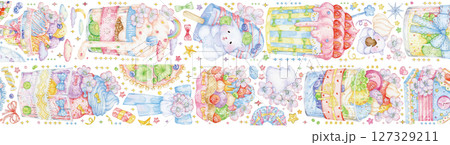 Artistic Flower Print Set for Creative Design Artistic Flower Print Set for Creative Design 127329211