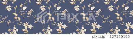 Stylish Floral Pattern Series for Artistic Projects 127330199