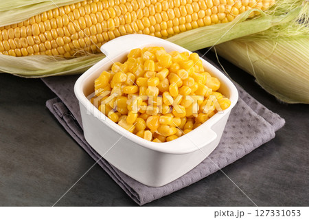 Canned sweet young corn grain Canned sweet young corn grain 127331053