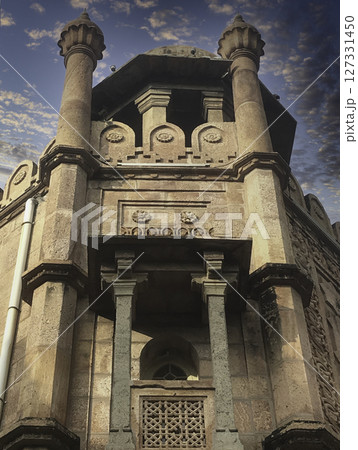Architectural Detail of a Historical Structure in Madras Museum, Chennai, Tamil Nadu, India. 127331450