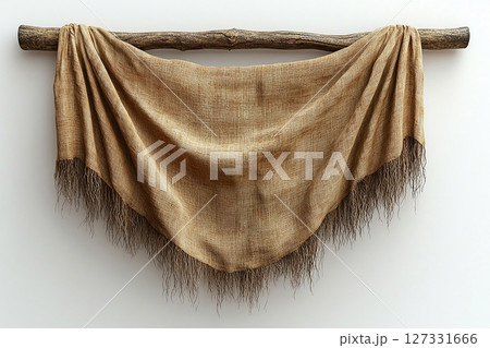 Fabric wall hanging on a white background. Boho-chic style. 127331666