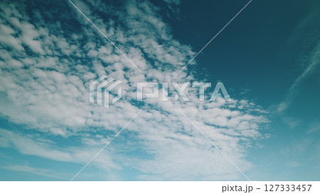 Time lapse. A Beautiful Cloudy Sky with a Stunning Light Blue Background that Captivates the Eye 127333457
