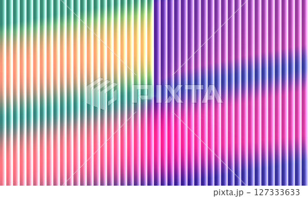 Split gradient illusion with layered ribbed...のイラスト素材 [127333633] - PIXTA