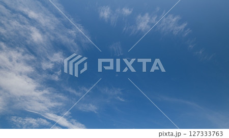 Time lapse. A beautiful Azure Sky adorned with Wispy Clouds on a clear day, evoking a sense of peace Time lapse. A beautiful Azure Sky adorned with Wispy Clouds on a clear day, evoking a sense of peace 127333763