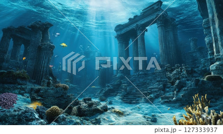 Underwater Ruins Of An Ancient Civilization 127333937