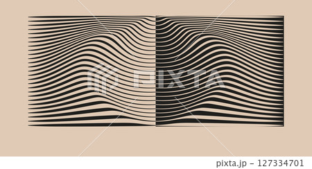 Bauhaus design with black and white pattern. 127334701