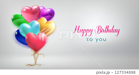 Festive birthday illustration with balloons 127334898