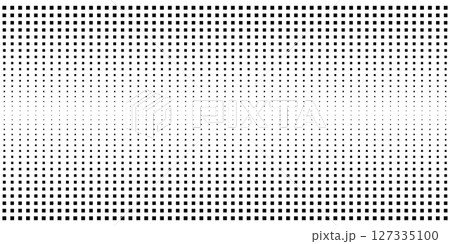 Pattern with repeated black square shapes on white background. Wallpaper with halftone gradient faded effect. Simple abstract geometric print. Minimalistic design. Vector graphic illustration Pattern with repeated black square shapes on white background. Wallpaper with halftone gradient faded effect. Simple abstract geometric print. Minimalistic design. Vector graphic illustration 127335100