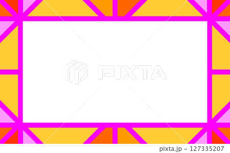 幾何学模様　フレーム　ホワイトスペース 127335207