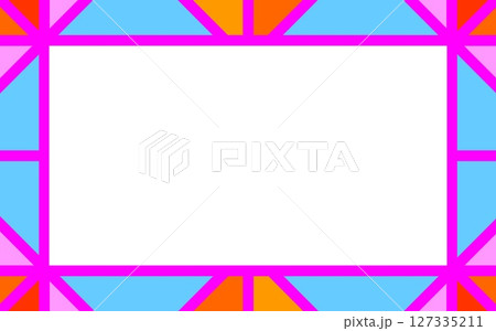 幾何学模様　フレーム　ホワイトスペース 127335211