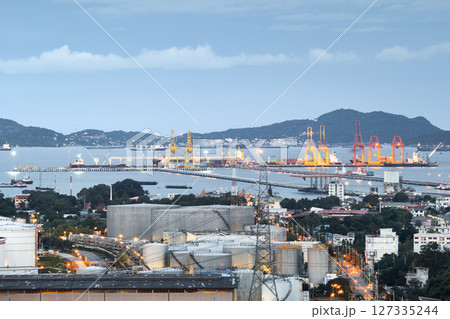 Laem Chabang Industrial Estate in aerial view. 127335244