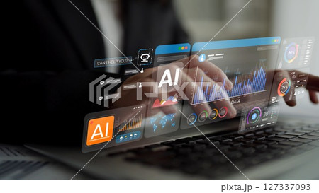 AI Brain Processing Data with Generative Artificial Intelligence Concept Muxer AI Brain Processing Data with Generative Artificial Intelligence Concept Muxer 127337093