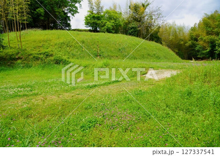 破壊された古墳時代初期の前方後円墳・椿井大塚山古墳5・後円部 破壊された古墳時代初期の前方後円墳・椿井大塚山古墳5・後円部 127337541