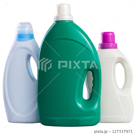 Laundry detergent on counter of household chemicals store 127337971