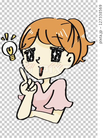一位女士想出了一個絕妙的主意的插圖 127338569