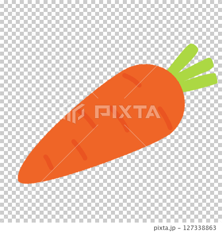 シンプルな手描きのニンジンのイラスト 127338863