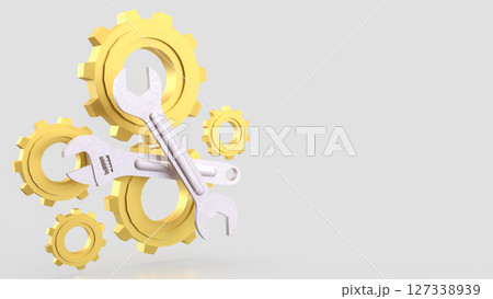 The Tool and Gear for fix or repair concept 3d Rendering. The Tool and Gear for fix or repair concept 3d Rendering. 127338939
