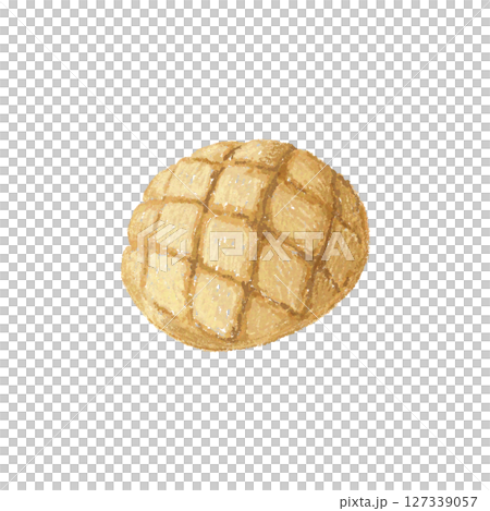 Illustration of melon bread 127339057