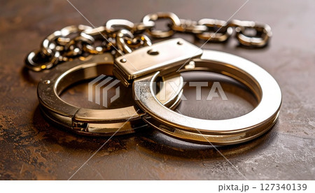 手錠と拘束の象徴的イメージ4 127340139