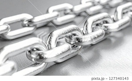 金属チェーンの連結と強さの象徴4 127340143