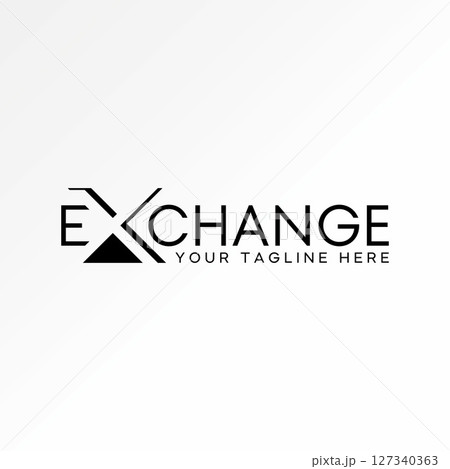 Logo design graphic concept creative premium vector stock image top sell text word Exchange font negative space 3D shadow banking funding profit trade Logo design graphic concept creative premium vector stock image top sell text word Exchange font negative space 3D shadow banking funding profit trade 127340363