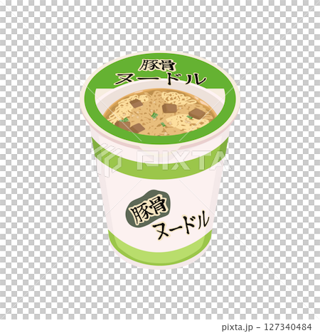 豬骨口味泡麵的鳥瞰圖 127340484