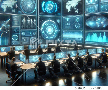 サイバー空間のイメージ サイバー空間のイメージ 127340489