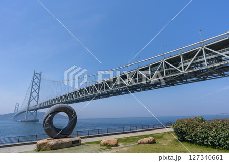 晴天の明石海峡大橋 夢レンズ 晴天の明石海峡大橋 夢レンズ 127340661