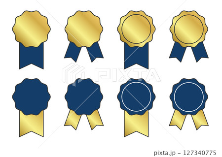 表彰や認定に使えるロゼットアイコン素材 表彰や認定に使えるロゼットアイコン素材 127340775