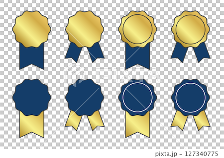 表彰や認定に使えるロゼットアイコン素材 表彰や認定に使えるロゼットアイコン素材 127340775