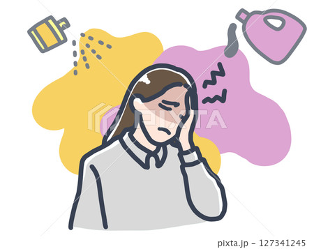 香害に悩む女性 127341245