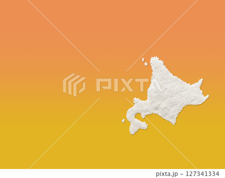 米で作った北海道の地図 127341334