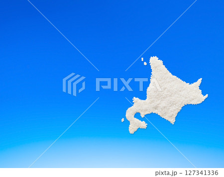 米で作った北海道の地図 127341336
