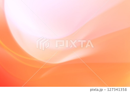 ピンク・オレンジ色　ゆるやかな曲線の交差背景　半透明感 127341358
