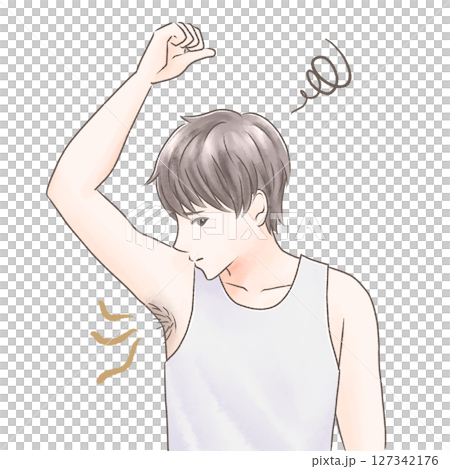 擔心腋毛和腋臭的男士 127342176